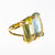 Vintage Double Citrine Crystal Statement Ring