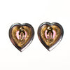 Vintage Givenchy Couture Heart Gold and Silver Heart Earrings with Pink Rhinestones, Clip On by Givenchy - Vintage Meet Modern Vintage Jewelry - Chicago, Illinois - #oldhollywoodglamour #vintagemeetmodern #designervintage #jewelrybox #antiquejewelry #vintagejewelry