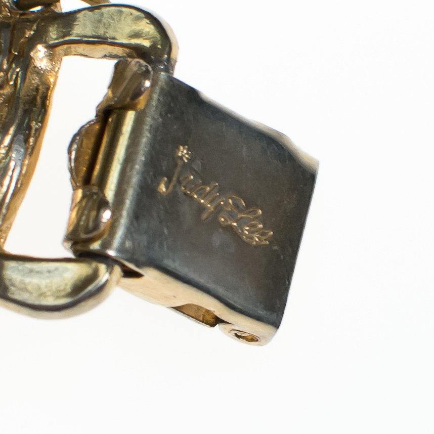 Judy Lee Heliotrope Rainbow Rhinestone Bracelet set in Gold Tone by Judy Lee - Vintage Meet Modern Vintage Jewelry - Chicago, Illinois - #oldhollywoodglamour #vintagemeetmodern #designervintage #jewelrybox #antiquejewelry #vintagejewelry