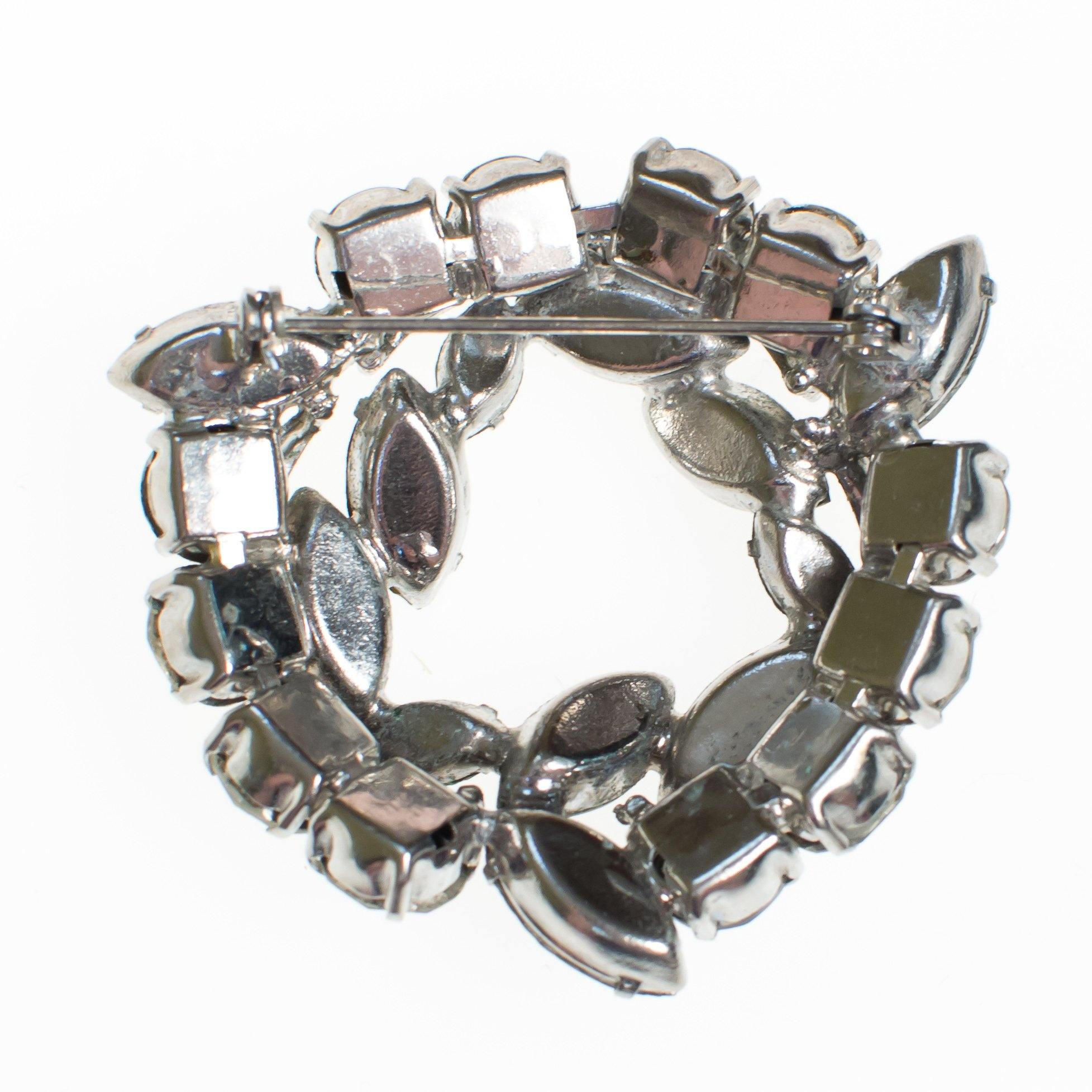 Vintage Juliana Aurora Borealis and Smokey Topaz Rhinestone Brooch by Juliana - Vintage Meet Modern Vintage Jewelry - Chicago, Illinois - #oldhollywoodglamour #vintagemeetmodern #designervintage #jewelrybox #antiquejewelry #vintagejewelry