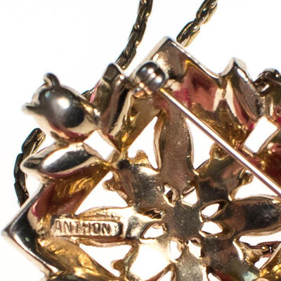 Vintage Pink and Purple Rhinestone Pendant Necklace by Anthony - Vintage Meet Modern Vintage Jewelry - Chicago, Illinois - #oldhollywoodglamour #vintagemeetmodern #designervintage #jewelrybox #antiquejewelry #vintagejewelry