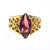 Amethyst Statement Ring, Gold Plated
