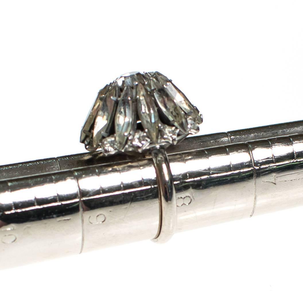 Art Deco Crystal Rhinestone Ring by Art Deco - Vintage Meet Modern Vintage Jewelry - Chicago, Illinois - #oldhollywoodglamour #vintagemeetmodern #designervintage #jewelrybox #antiquejewelry #vintagejewelry