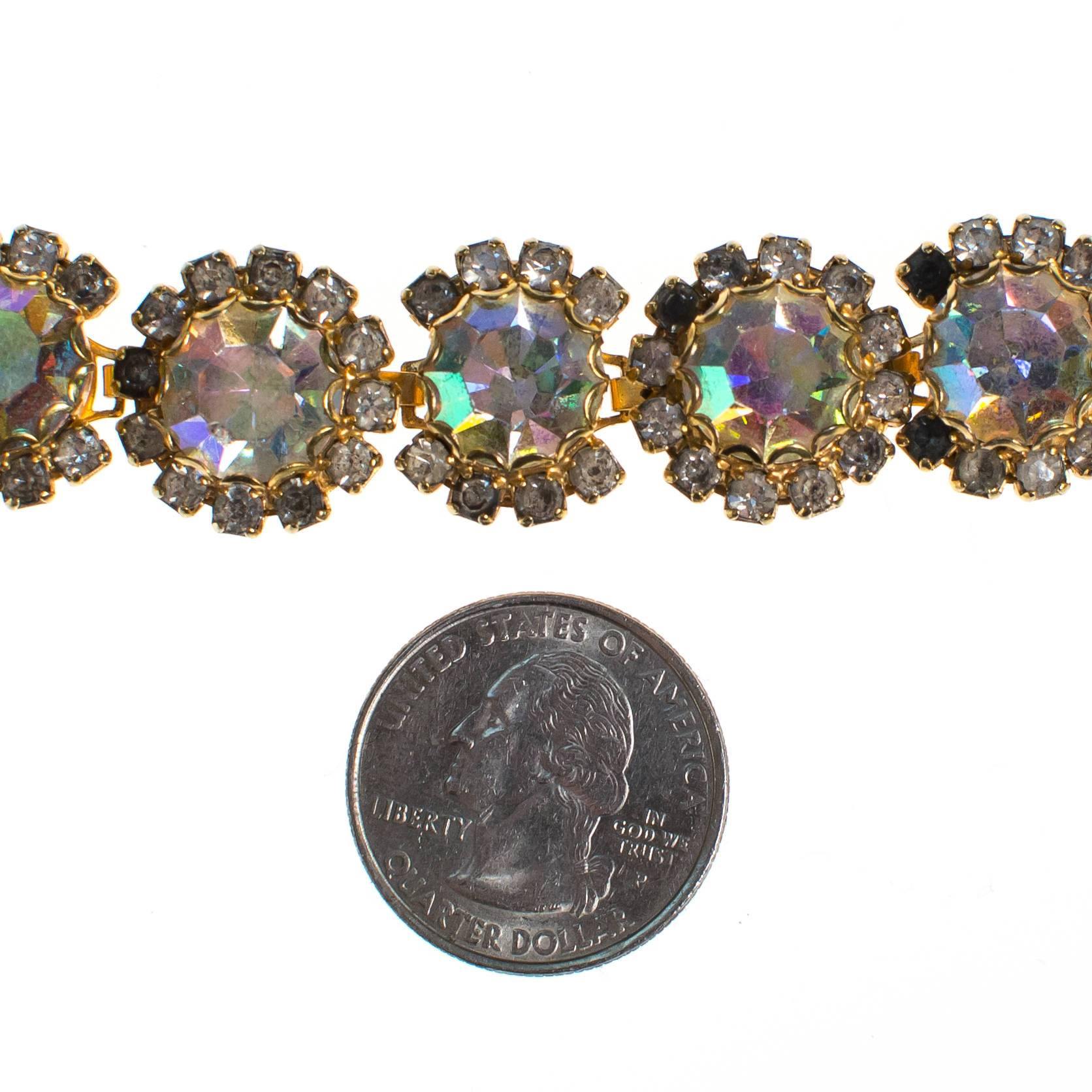 Vintage Aurora Borealis Rhinestone Bracelet by Aurora Borealis - Vintage Meet Modern Vintage Jewelry - Chicago, Illinois - #oldhollywoodglamour #vintagemeetmodern #designervintage #jewelrybox #antiquejewelry #vintagejewelry