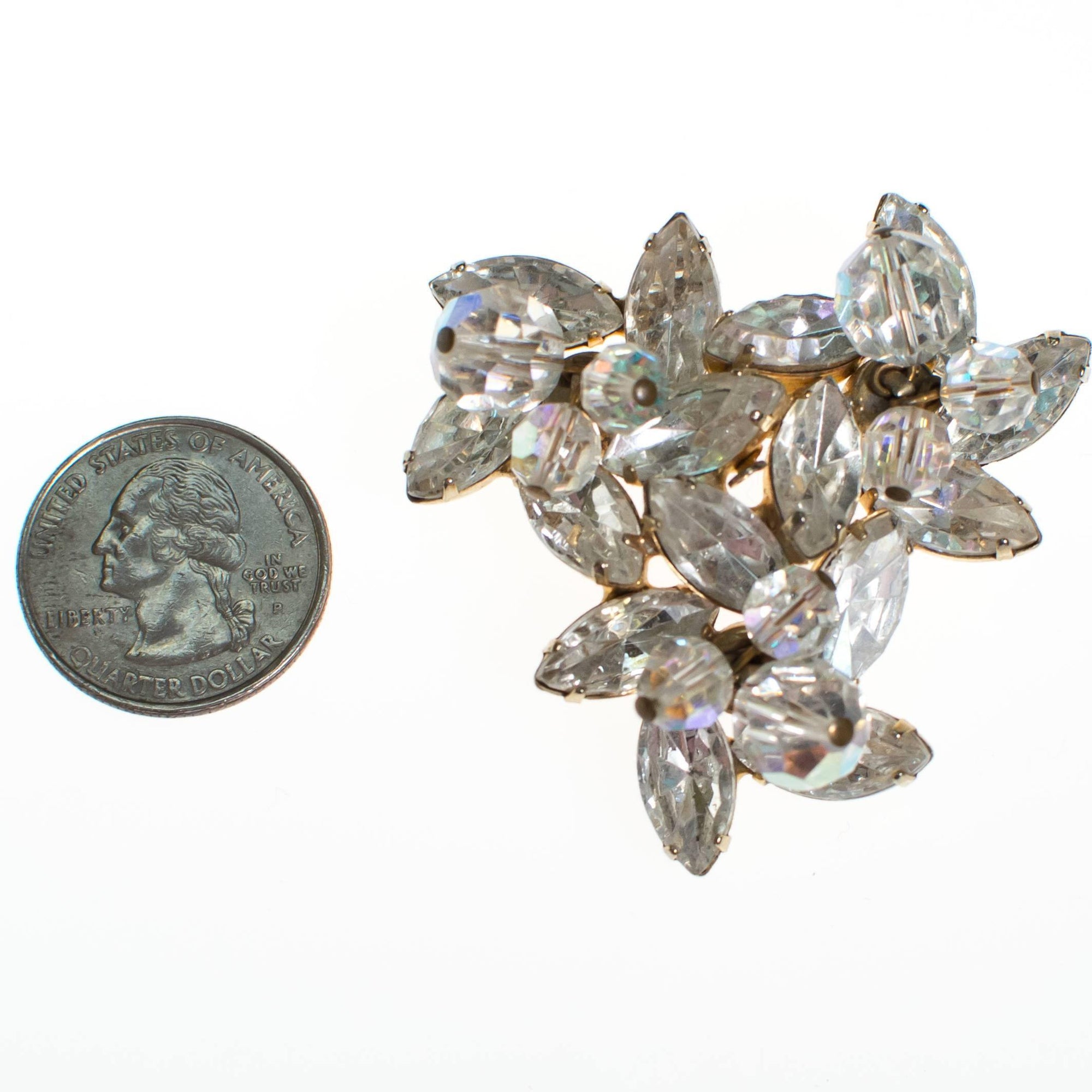 Vintage Aurora Borealis Cha Cha Crystal Rhinestone Brooch by Aurora Borealis - Vintage Meet Modern Vintage Jewelry - Chicago, Illinois - #oldhollywoodglamour #vintagemeetmodern #designervintage #jewelrybox #antiquejewelry #vintagejewelry