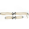 Vintage Richelieu Pearl Bracelet with Marcasite Bow by Richelieu - Vintage Meet Modern Vintage Jewelry - Chicago, Illinois - #oldhollywoodglamour #vintagemeetmodern #designervintage #jewelrybox #antiquejewelry #vintagejewelry
