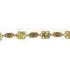 Vintage Florenza Gold Filigree Panel Link Bracelet with Amethyst Crystals, Turquoise, and Jade Green Beads by 1960s - Vintage Meet Modern Vintage Jewelry - Chicago, Illinois - #oldhollywoodglamour #vintagemeetmodern #designervintage #jewelrybox #antiquejewelry #vintagejewelry