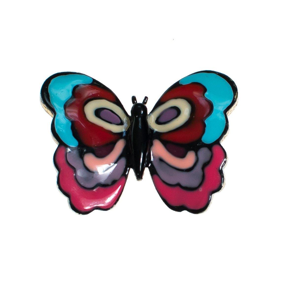Vintage Eisenberg Enamel Butterfly Brooch Pink Purple Turquoise Blue by Eisenberg - Vintage Meet Modern Vintage Jewelry - Chicago, Illinois - #oldhollywoodglamour #vintagemeetmodern #designervintage #jewelrybox #antiquejewelry #vintagejewelry