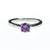 Vintage Amethyst Solitaire Ring Set In Sterling Silver