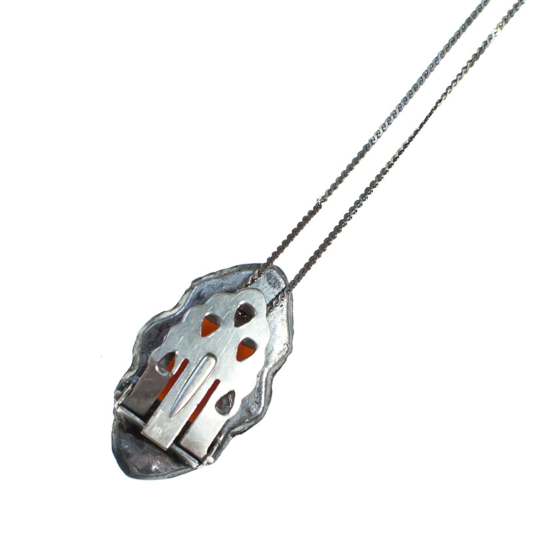 Vintage Marcasite and Carnelian Sterling Silver Dress Clip Art Deco Era by Art Deco - Vintage Meet Modern Vintage Jewelry - Chicago, Illinois - #oldhollywoodglamour #vintagemeetmodern #designervintage #jewelrybox #antiquejewelry #vintagejewelry