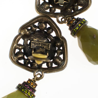 Heidi Daus Amethyst Peridot Drop Dangling Earrings by Heidi Daus - Vintage Meet Modern Vintage Jewelry - Chicago, Illinois - #oldhollywoodglamour #vintagemeetmodern #designervintage #jewelrybox #antiquejewelry #vintagejewelry