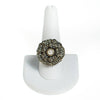 Vintage Heidi Daus Black Diamond and Faux Pearl Flower Statement Ring by Heidi Daus - Vintage Meet Modern Vintage Jewelry - Chicago, Illinois - #oldhollywoodglamour #vintagemeetmodern #designervintage #jewelrybox #antiquejewelry #vintagejewelry