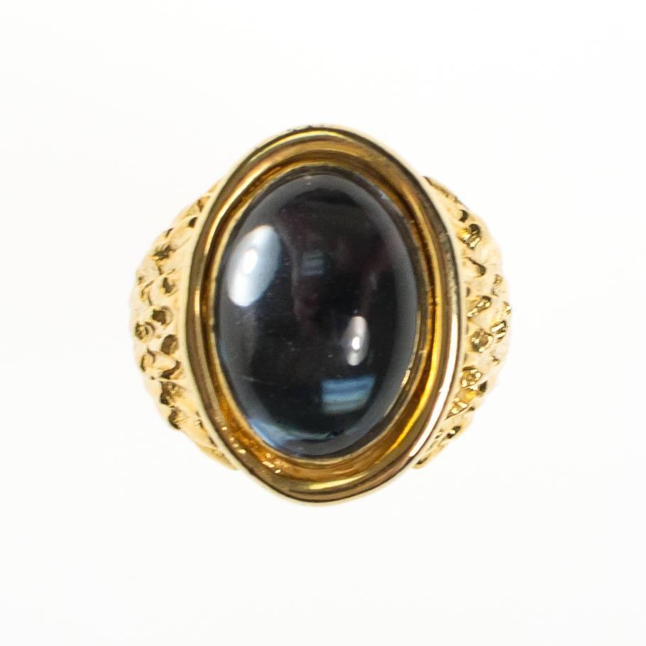 Vintage Hobe Moonstone Gold Statement Ring by Hobe - Vintage Meet Modern Vintage Jewelry - Chicago, Illinois - #oldhollywoodglamour #vintagemeetmodern #designervintage #jewelrybox #antiquejewelry #vintagejewelry