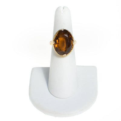 Vintage Smokey Crystal Statement Ring by 1960s - Vintage Meet Modern Vintage Jewelry - Chicago, Illinois - #oldhollywoodglamour #vintagemeetmodern #designervintage #jewelrybox #antiquejewelry #vintagejewelry