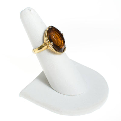 Vintage Smokey Crystal Statement Ring by 1960s - Vintage Meet Modern Vintage Jewelry - Chicago, Illinois - #oldhollywoodglamour #vintagemeetmodern #designervintage #jewelrybox #antiquejewelry #vintagejewelry