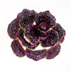 Vintage Purple Rhinestone Rose Brooch by Unsigned Beauty - Vintage Meet Modern Vintage Jewelry - Chicago, Illinois - #oldhollywoodglamour #vintagemeetmodern #designervintage #jewelrybox #antiquejewelry #vintagejewelry