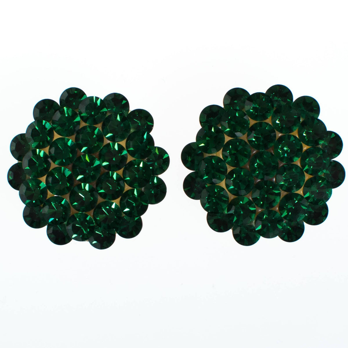 Vintage Jon Michelle Green Crystal Earrings