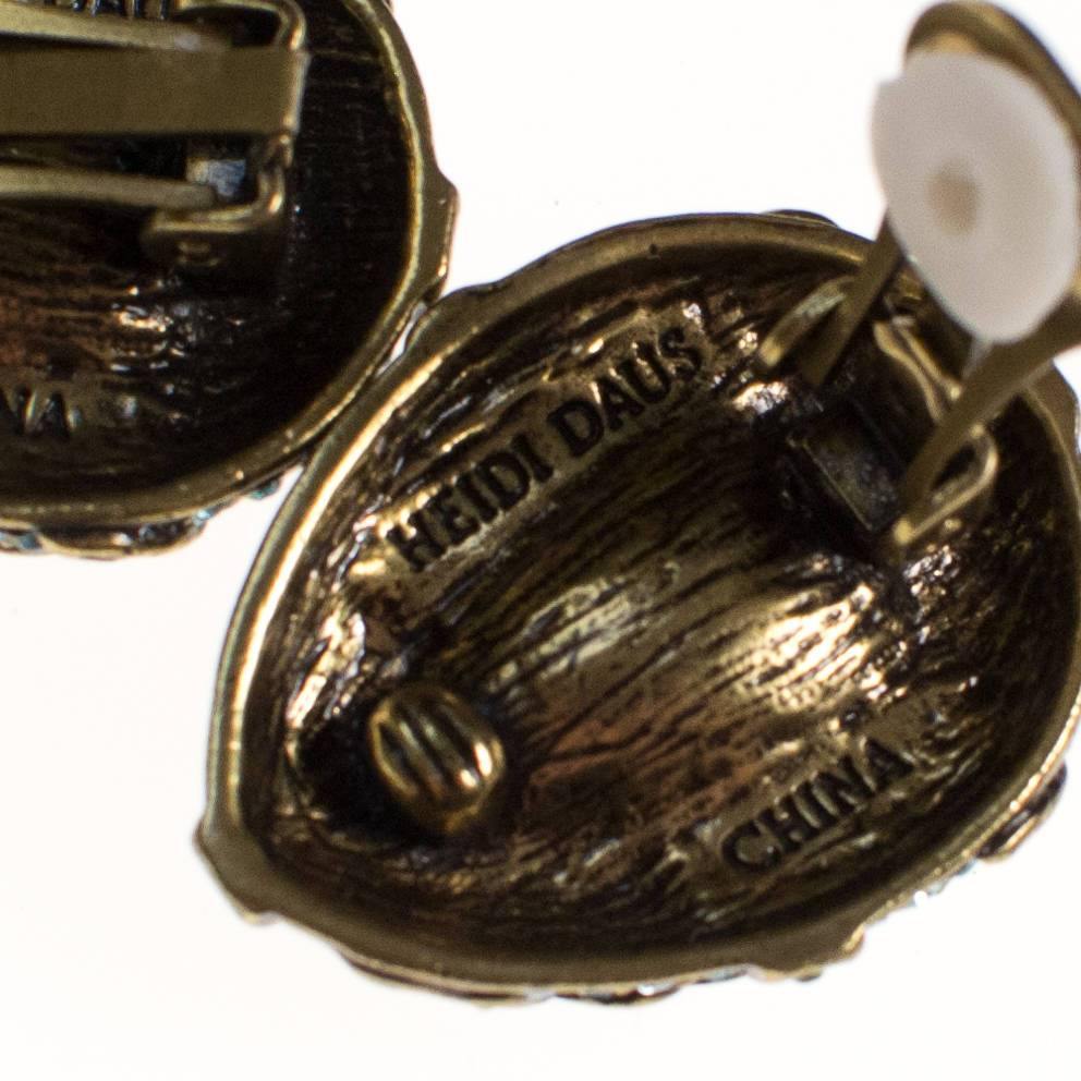 Vintage Heidi Daus Blue Crystal Earrings by Heidi Daus - Vintage Meet Modern Vintage Jewelry - Chicago, Illinois - #oldhollywoodglamour #vintagemeetmodern #designervintage #jewelrybox #antiquejewelry #vintagejewelry