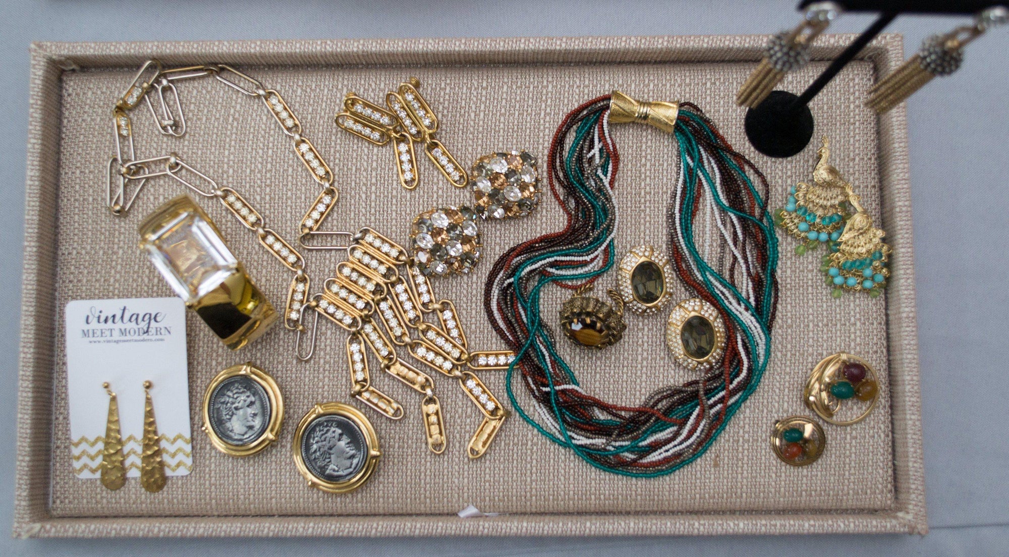 Vintage Hammered Gold Dangling Drop Pierced Statement Earrings by 1970s - Vintage Meet Modern Vintage Jewelry - Chicago, Illinois - #oldhollywoodglamour #vintagemeetmodern #designervintage #jewelrybox #antiquejewelry #vintagejewelry