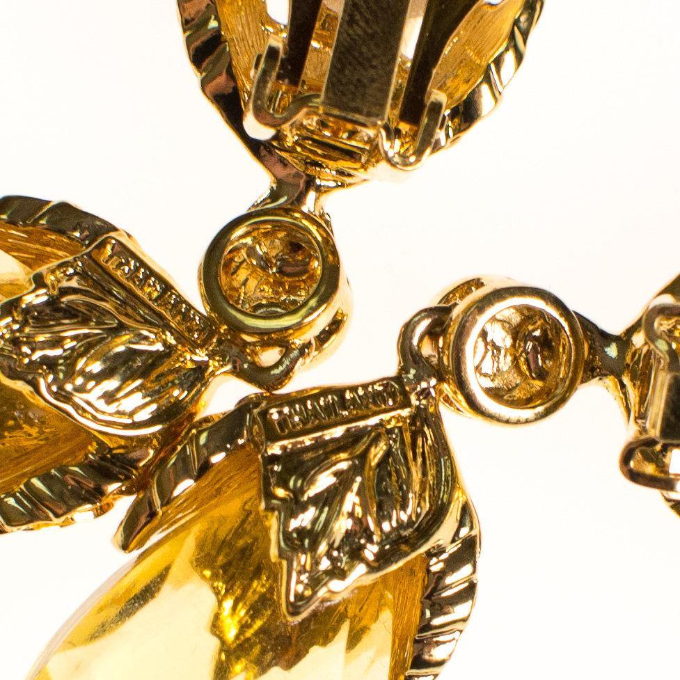 Vintage Francesca Visconti Citrine Crystal Drop Earrings by Francesca Visconti - Vintage Meet Modern Vintage Jewelry - Chicago, Illinois - #oldhollywoodglamour #vintagemeetmodern #designervintage #jewelrybox #antiquejewelry #vintagejewelry