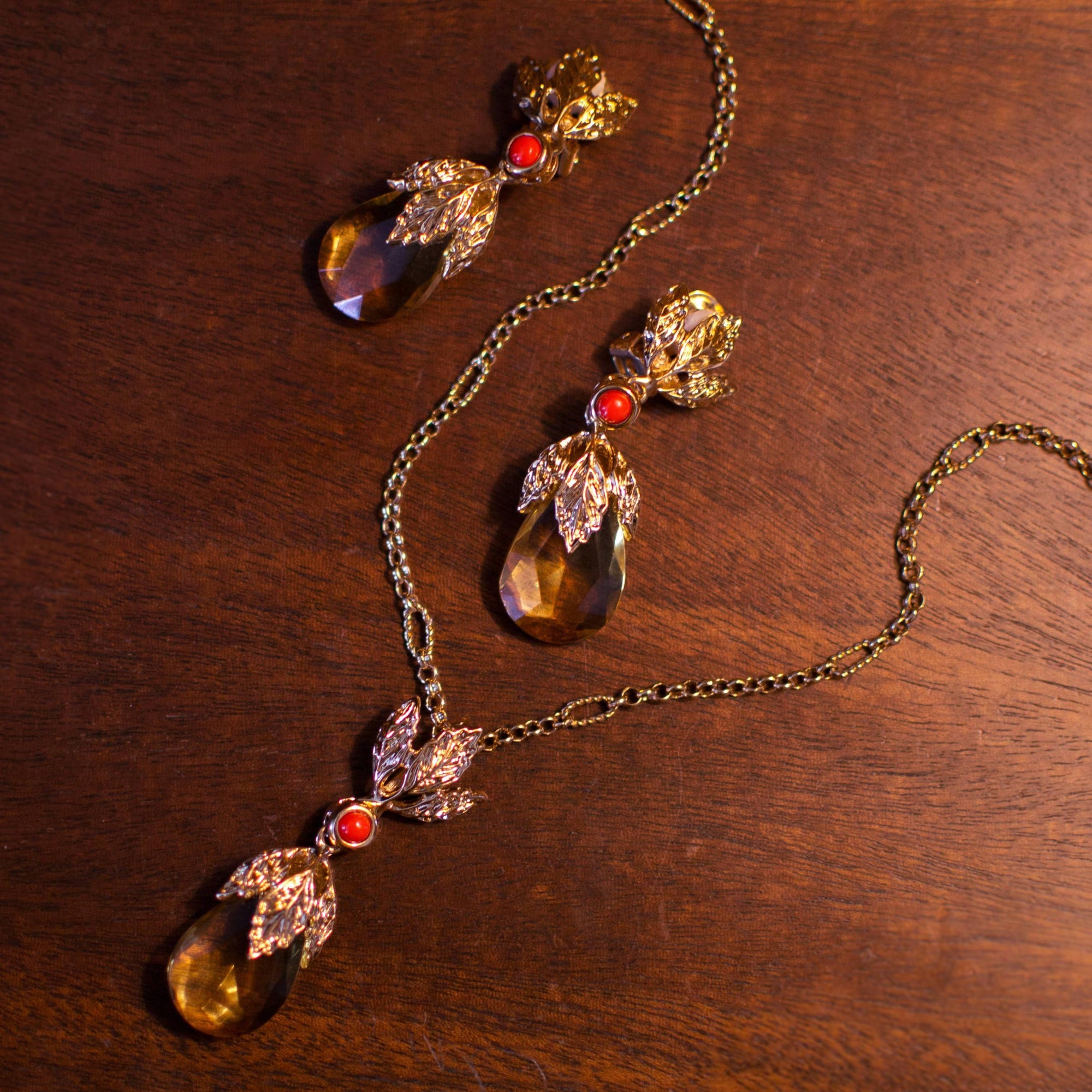 Vintage Francesca Visconti Citrine Crystal Drop Earrings by Francesca Visconti - Vintage Meet Modern Vintage Jewelry - Chicago, Illinois - #oldhollywoodglamour #vintagemeetmodern #designervintage #jewelrybox #antiquejewelry #vintagejewelry