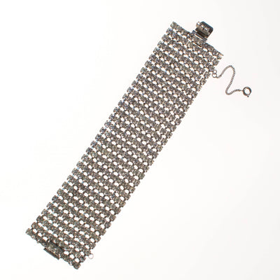 Vintage Wide Rhinestone Bracelet, Art Deco Style by Art Deco - Vintage Meet Modern Vintage Jewelry - Chicago, Illinois - #oldhollywoodglamour #vintagemeetmodern #designervintage #jewelrybox #antiquejewelry #vintagejewelry