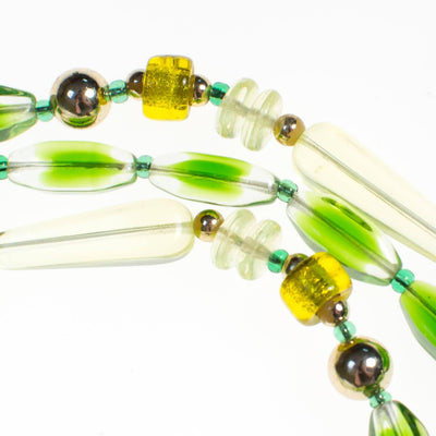 Vintage Green Crystal Beaded Necklace by 1970s - Vintage Meet Modern Vintage Jewelry - Chicago, Illinois - #oldhollywoodglamour #vintagemeetmodern #designervintage #jewelrybox #antiquejewelry #vintagejewelry