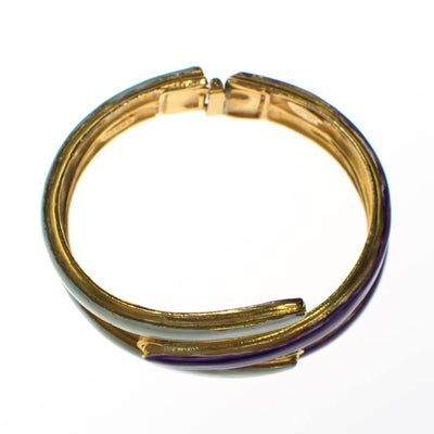 Vintage Original by Robert Mod Style Purple and Mint Green Enamel Clamper Bangle Bracelet by Robert Mod - Vintage Meet Modern Vintage Jewelry - Chicago, Illinois - #oldhollywoodglamour #vintagemeetmodern #designervintage #jewelrybox #antiquejewelry #vintagejewelry
