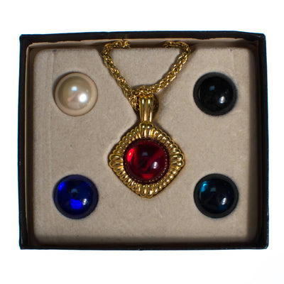 KJL Interchangeable Necklace by Kenneth Jay Lane - Vintage Meet Modern Vintage Jewelry - Chicago, Illinois - #oldhollywoodglamour #vintagemeetmodern #designervintage #jewelrybox #antiquejewelry #vintagejewelry