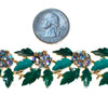 Vintage Lisner Bracelet with Green Enamel Leaves by 1950s - Vintage Meet Modern Vintage Jewelry - Chicago, Illinois - #oldhollywoodglamour #vintagemeetmodern #designervintage #jewelrybox #antiquejewelry #vintagejewelry