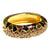 Vintage Swarovski Bangle Bracelet Gold, Black Smokey Topaz, and Amber Rhinestones