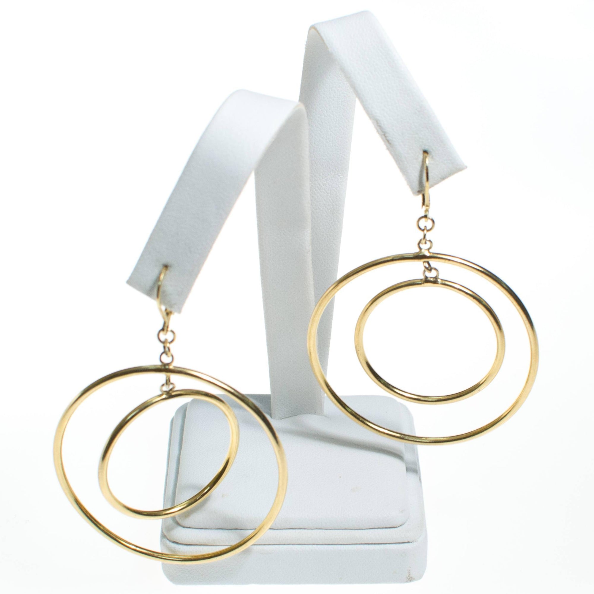 Vintage Kenneth Jay Lane Double Hoop Earrings by Kenneth Jay Lane - Vintage Meet Modern Vintage Jewelry - Chicago, Illinois - #oldhollywoodglamour #vintagemeetmodern #designervintage #jewelrybox #antiquejewelry #vintagejewelry