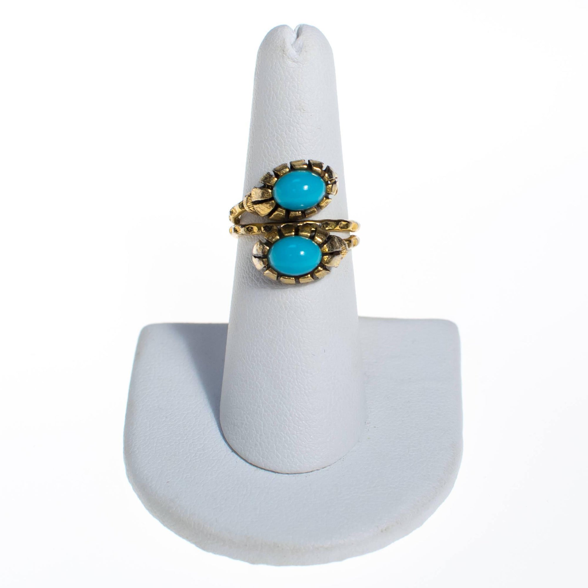 Vintage 1960s Snake Head Bypass Ring by 1960s - Vintage Meet Modern Vintage Jewelry - Chicago, Illinois - #oldhollywoodglamour #vintagemeetmodern #designervintage #jewelrybox #antiquejewelry #vintagejewelry