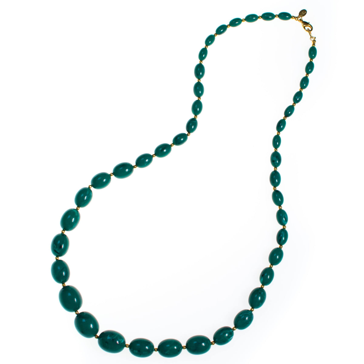 Vintage Joan Rivers Green Lucite Beaded Necklace