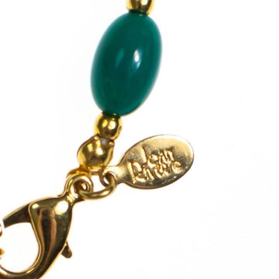 Vintage Joan Rivers Green Lucite Beaded Necklace by Joan Rivers - Vintage Meet Modern Vintage Jewelry - Chicago, Illinois - #oldhollywoodglamour #vintagemeetmodern #designervintage #jewelrybox #antiquejewelry #vintagejewelry
