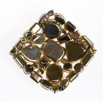 Vintage Rainbow Rhinestone Brooch by 1960s - Vintage Meet Modern Vintage Jewelry - Chicago, Illinois - #oldhollywoodglamour #vintagemeetmodern #designervintage #jewelrybox #antiquejewelry #vintagejewelry