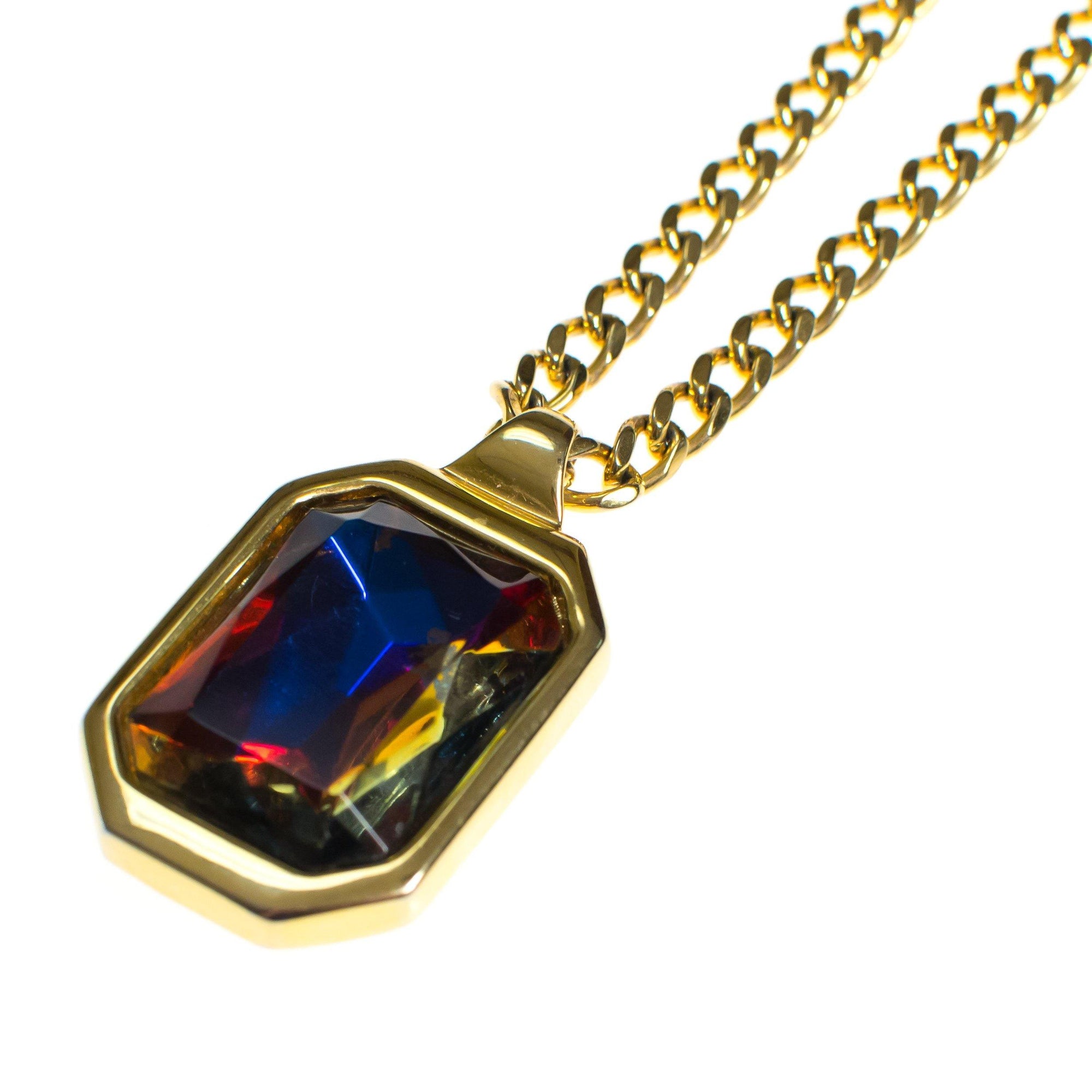 Vintage Kenneth Jay Lane Heliotrope Watermelon Rhinestone Pendant Necklace by Kenneth Jay Lane - Vintage Meet Modern Vintage Jewelry - Chicago, Illinois - #oldhollywoodglamour #vintagemeetmodern #designervintage #jewelrybox #antiquejewelry #vintagejewelry