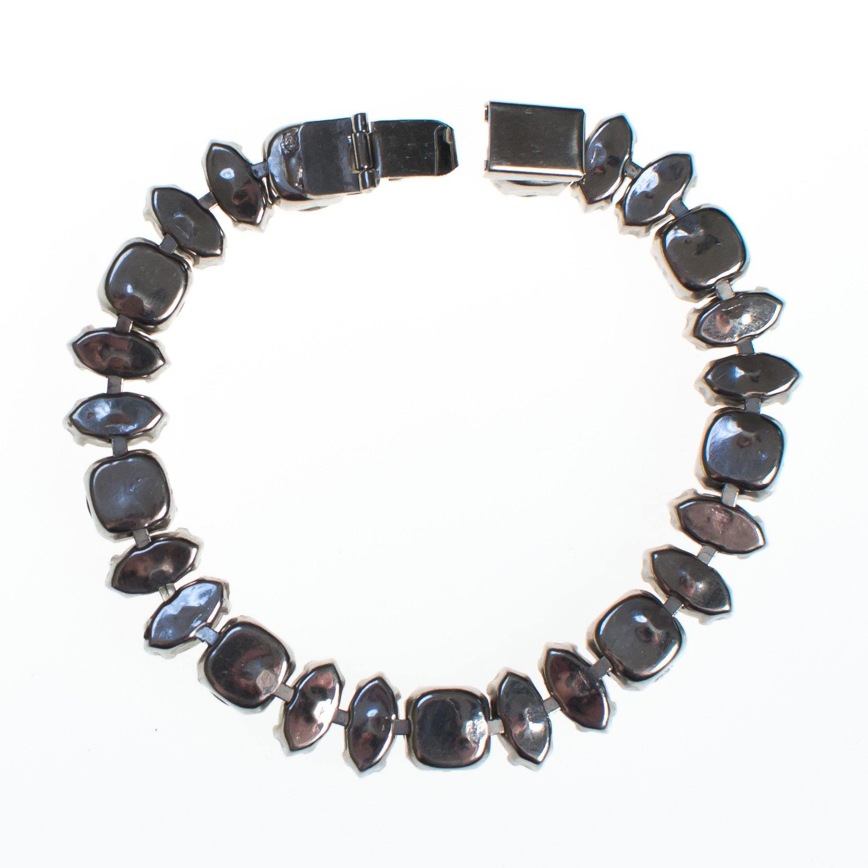 Vintage Art Deco Clear Diamond Look Rhinestone Line Style Bracelet Set In Silver Tone by Art Deco - Vintage Meet Modern Vintage Jewelry - Chicago, Illinois - #oldhollywoodglamour #vintagemeetmodern #designervintage #jewelrybox #antiquejewelry #vintagejewelry