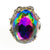 Vintage Heliotrope Watermelon Rainbow Rhinestone Statement Ring