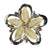 Vintage Yellow Lucite and Silver Flower Brooch