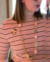 Vintage Yosca Necklace with Pastel Beads and Pearls by Joan Rivers - Vintage Meet Modern Vintage Jewelry - Chicago, Illinois - #oldhollywoodglamour #vintagemeetmodern #designervintage #jewelrybox #antiquejewelry #vintagejewelry