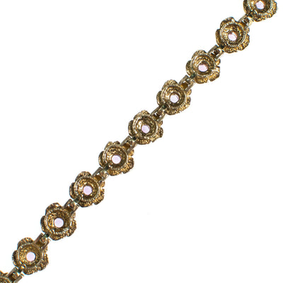 Vintage Gold Flower Bracelet with Amethyst by 1980s - Vintage Meet Modern Vintage Jewelry - Chicago, Illinois - #oldhollywoodglamour #vintagemeetmodern #designervintage #jewelrybox #antiquejewelry #vintagejewelry