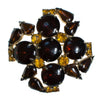 Vintage Garne Amber and Citrine Crystal Brooch by Garne Amber - Vintage Meet Modern Vintage Jewelry - Chicago, Illinois - #oldhollywoodglamour #vintagemeetmodern #designervintage #jewelrybox #antiquejewelry #vintagejewelry