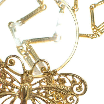 Vintage Accessocraft NYC Butterfly Magnify Glass Necklace by Accessocraft NYC - Vintage Meet Modern Vintage Jewelry - Chicago, Illinois - #oldhollywoodglamour #vintagemeetmodern #designervintage #jewelrybox #antiquejewelry #vintagejewelry