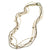Vintage Pearl and Gold Chain Multi Strand Necklace