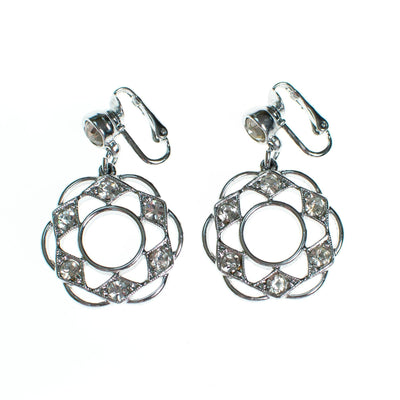 Vintage Sarah Coventry Silver Doorknocker Earrings with Rhinestones, Clip On by Sarah Coventry - Vintage Meet Modern Vintage Jewelry - Chicago, Illinois - #oldhollywoodglamour #vintagemeetmodern #designervintage #jewelrybox #antiquejewelry #vintagejewelry