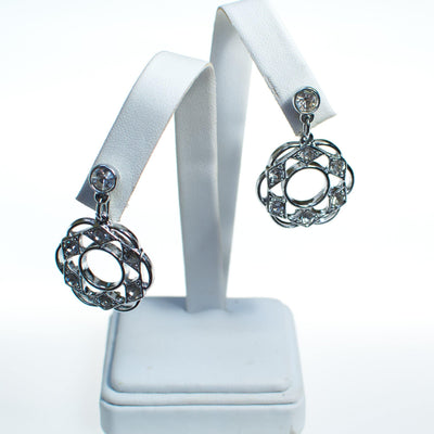 Vintage Sarah Coventry Silver Doorknocker Earrings with Rhinestones, Clip On by Sarah Coventry - Vintage Meet Modern Vintage Jewelry - Chicago, Illinois - #oldhollywoodglamour #vintagemeetmodern #designervintage #jewelrybox #antiquejewelry #vintagejewelry