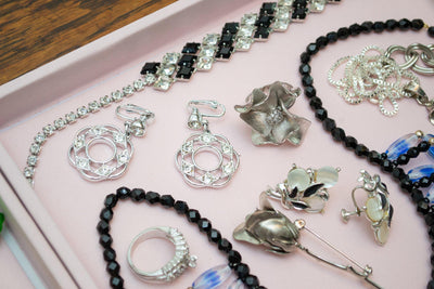 Vintage Silver Tone Rose Brooch/Pin by 1960s - Vintage Meet Modern Vintage Jewelry - Chicago, Illinois - #oldhollywoodglamour #vintagemeetmodern #designervintage #jewelrybox #antiquejewelry #vintagejewelry