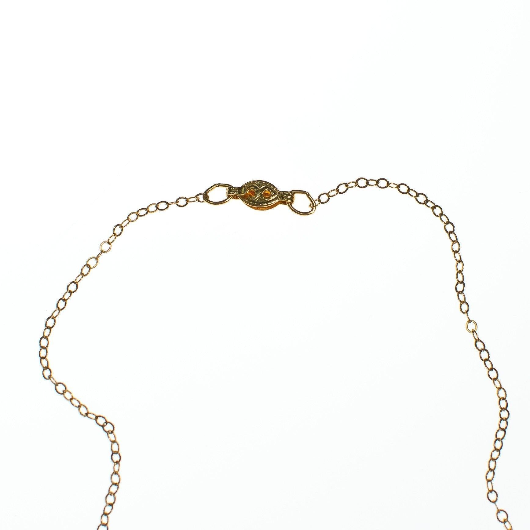 Vintage 1970s Minimalist Gold Filled Tigers Eye Beaded Necklace by 1970s - Vintage Meet Modern Vintage Jewelry - Chicago, Illinois - #oldhollywoodglamour #vintagemeetmodern #designervintage #jewelrybox #antiquejewelry #vintagejewelry