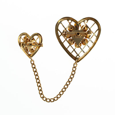 Vintage Chantelaine Brooch, Heart Brooch, Aurora Borealis Rhinstones by 1960s - Vintage Meet Modern Vintage Jewelry - Chicago, Illinois - #oldhollywoodglamour #vintagemeetmodern #designervintage #jewelrybox #antiquejewelry #vintagejewelry